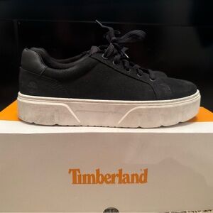 Timberland Black Shoes with White Platform